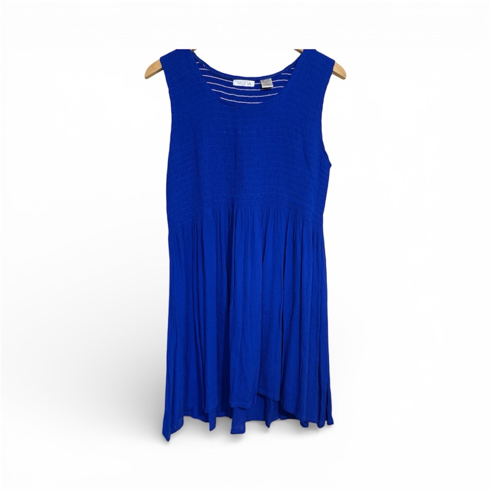 Vansa sleeveless blue dress Large
